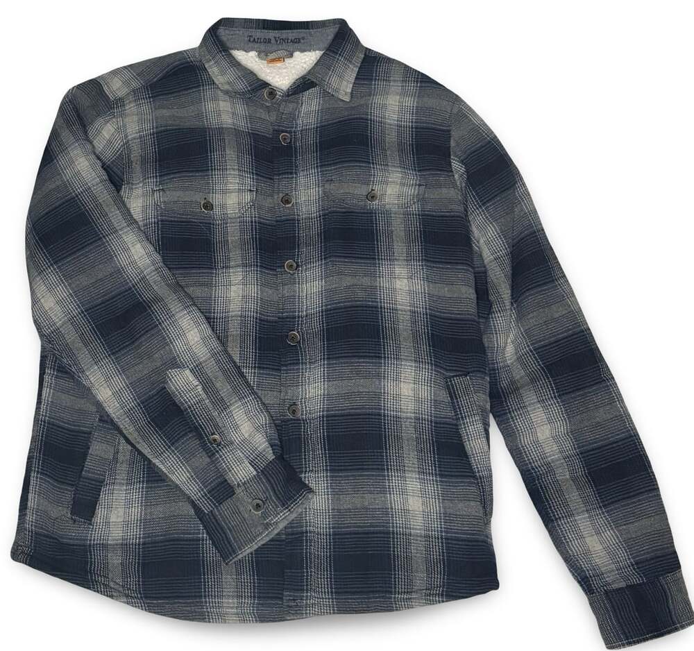 Tailor Vintage Sherpa-Lined Flannel Shirt Jacket – Men's Medium